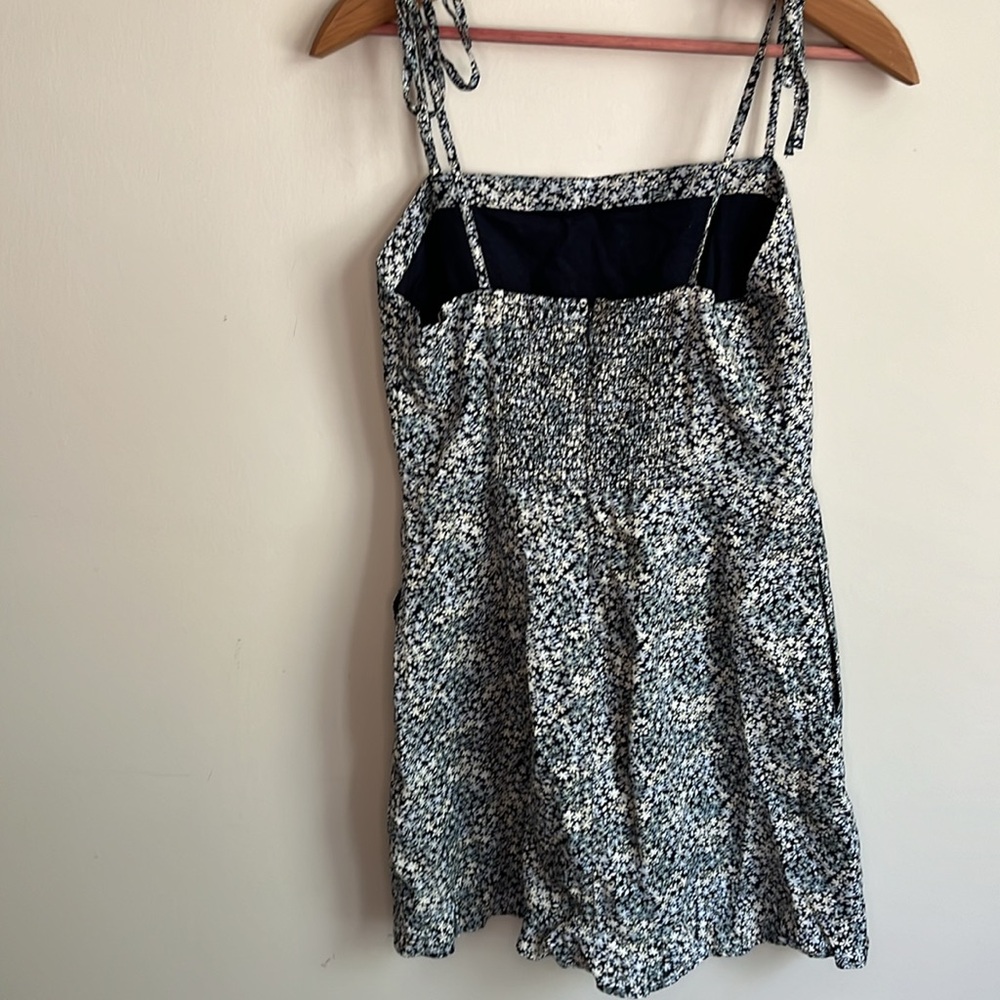 Abercrombie & Fitch Blue Floral Tie Strap Mini Dress - Picture 3 of 8